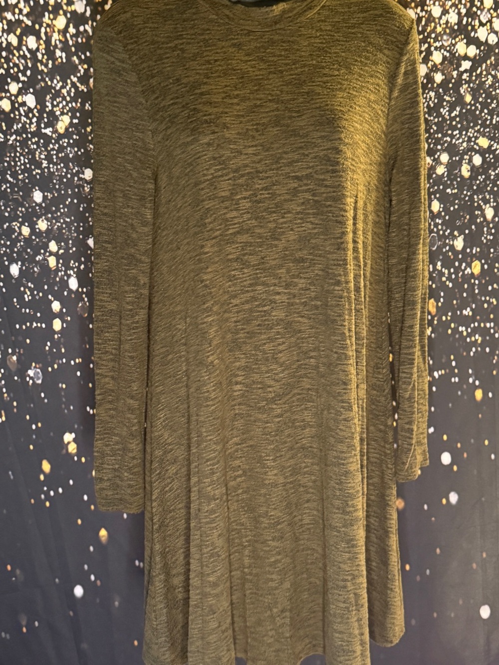 Potter's Pot Olive Green Long-Sleeve A-Line Dress